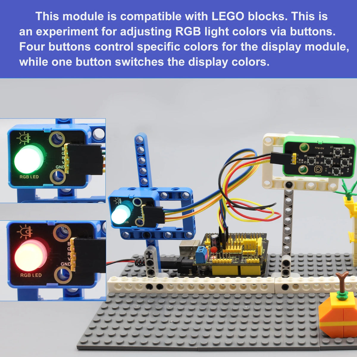 5-Channel AD Key Module Keyboard  Button Module DIY Electronic Building Blocks for Arduino Compatible With Lego Block