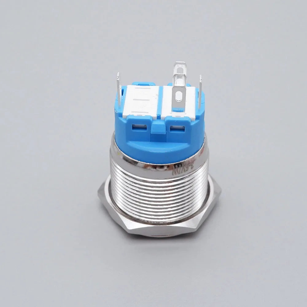 40pcs 22mm Push Button Switch Latching Momentary Metal PC Power LED Light On Off with Wire Waterproof 12v 3v 5v 6v 24v 220v Red