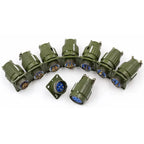 Y21M Series Fast Buckle Aviation Fixed Type Industrie Connector Plug Socket Male Female  2/3/4/5/7/10/14/16 Pin Army Green