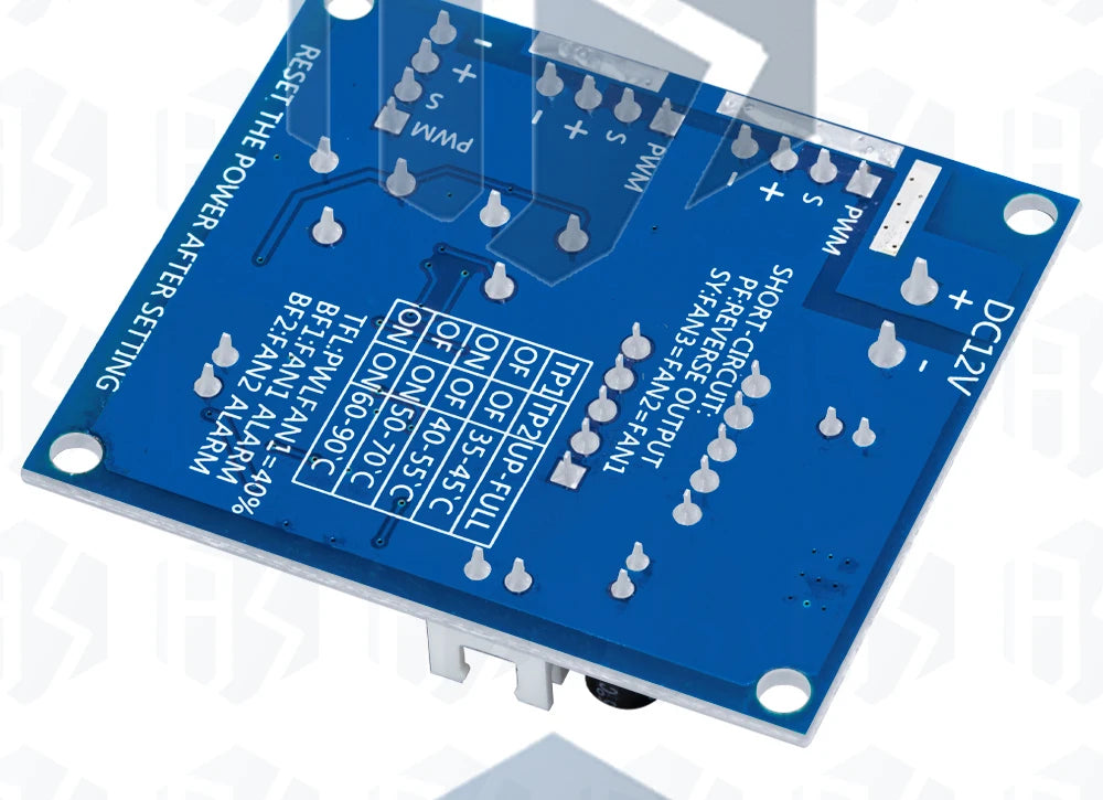 DC 12V 5A PWM PC CPU Fan Temperature Control Speed Controller Module Buzzer High-Temp Alarm NTC B 3950 Thermistor 50K