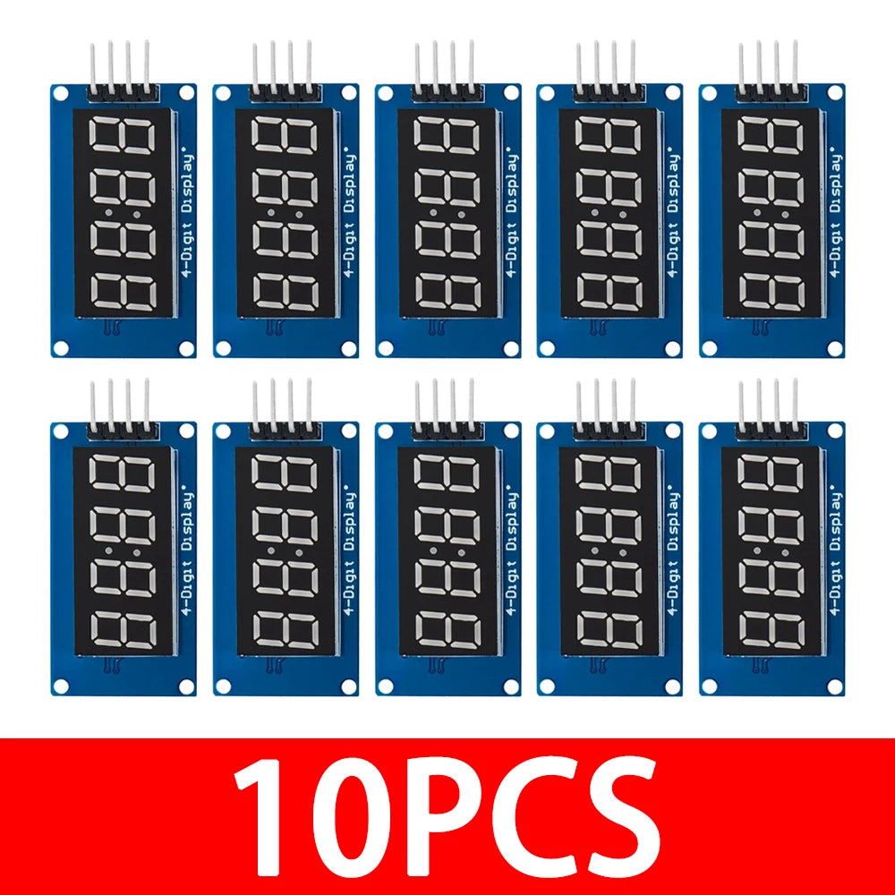 1~10PCS EGBO TM1637 4 Bits Digital LED Display Module 7 Segment 0.36Inch Clock RED Anode Tube Four Serial Driver Board Pack