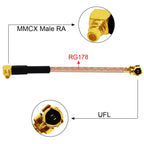 1PC MCX /MMCX Plug Jack Connector to UFL Pigtail Cable Adapter RG178 10cm For Wireless Modem