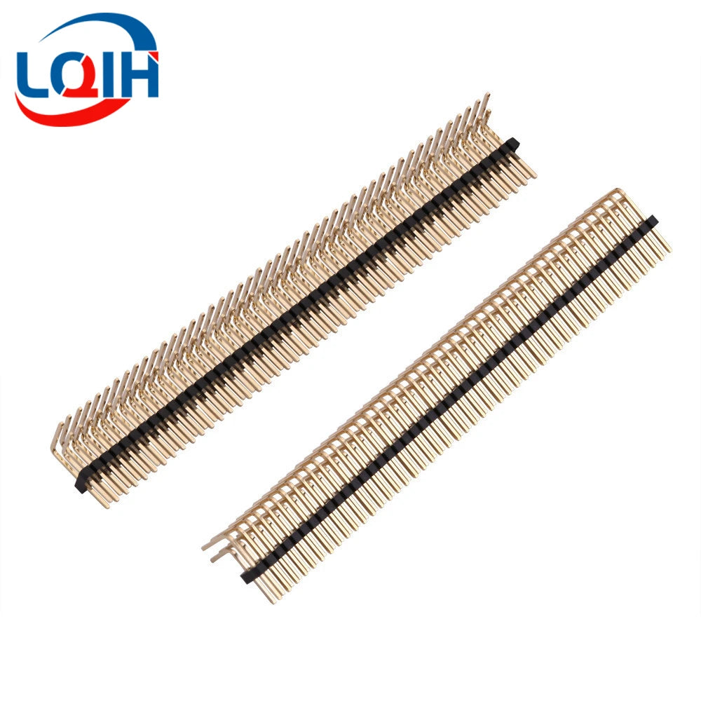 5pcs 1.27mm Pitch Gold Plated 50P 1x50 2x50 Pin Female Male Header Strip Double Single Row Right Angle SMT Straight Connector