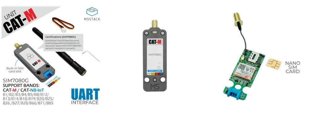 M5Stack Official SIM7080G CAT-M/NB-IoT Unit