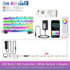 RGB-IC COB LED Strip with Tuya Wifi Controller 2.4G Remote Alexa Google Home Rainbow Color Addressable LED Tape 10m 20m 25m Kit