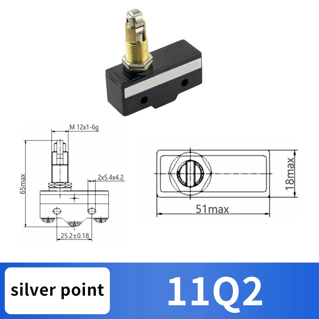 10Pcs SPDT NO+NC Hinge Roller Lever Microswitch Action Switch