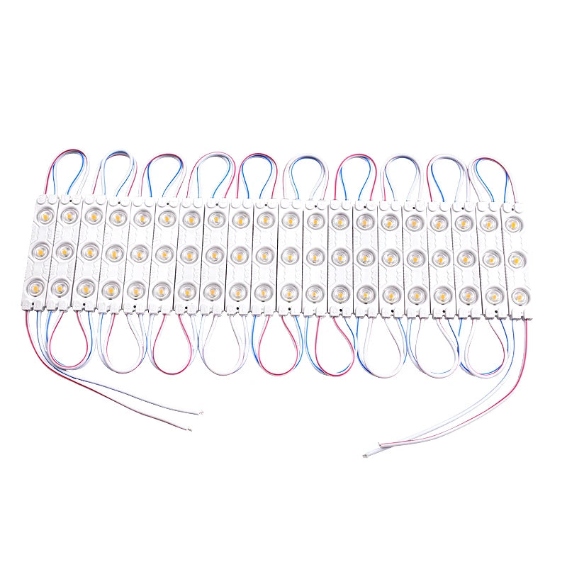 200pcs DC12V 2835 3LED Module Injection Outdoor Waterproof IP67 Strip Light for Shop Signboard Advertisement Sign Letter Decor
