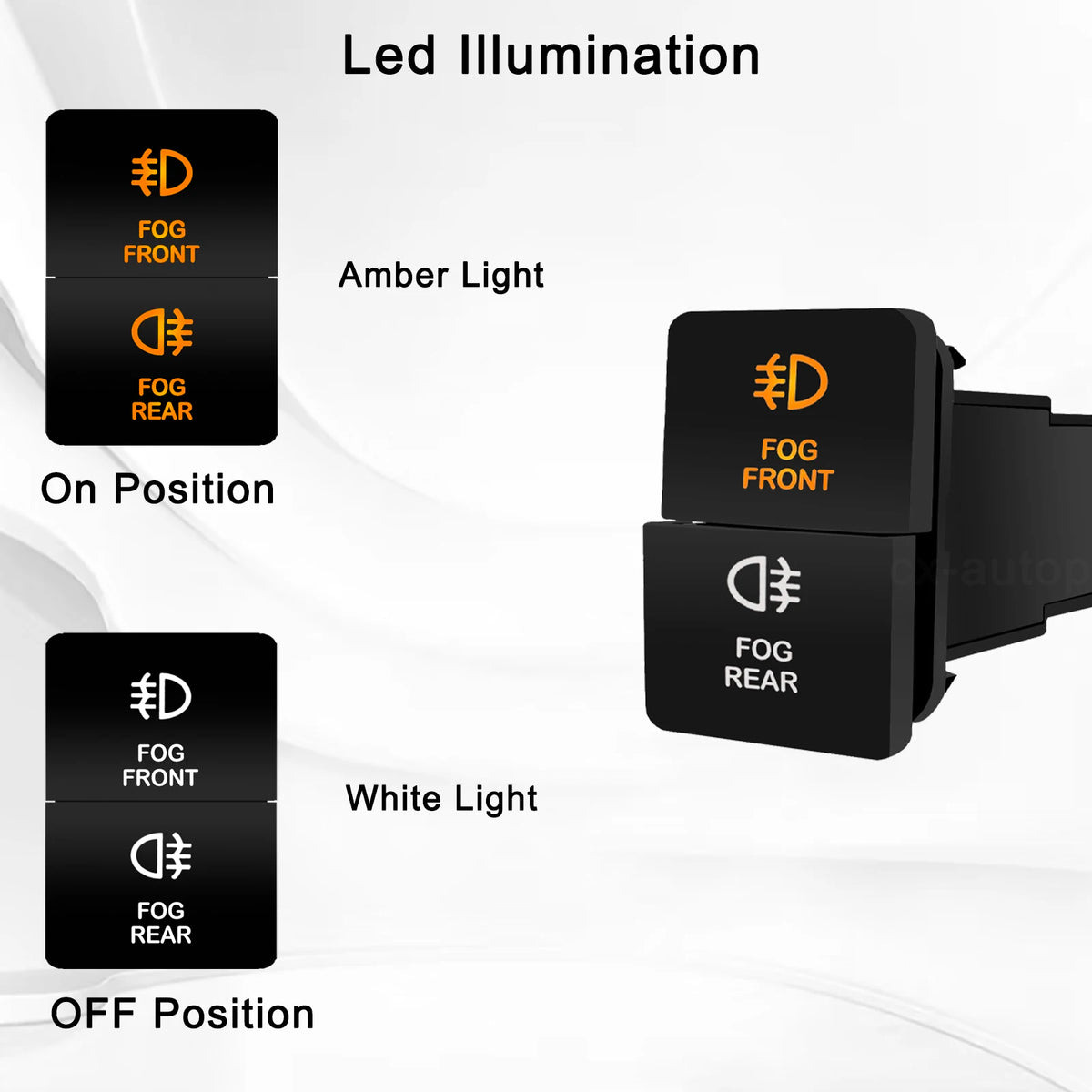 Car Push Switch Dual ON OFF Button Led Bar Roof Lights Fog Spot Driving Lights Button For Toyota 4Runner Hilux RAV4 Prado Camry