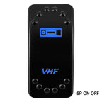 Waterproof Rocker Switch with Blue LED | 12V/24V Latching & Momentary (SPST/ DPDT) | for Marine, UTV, ATV, RZR, Automotive