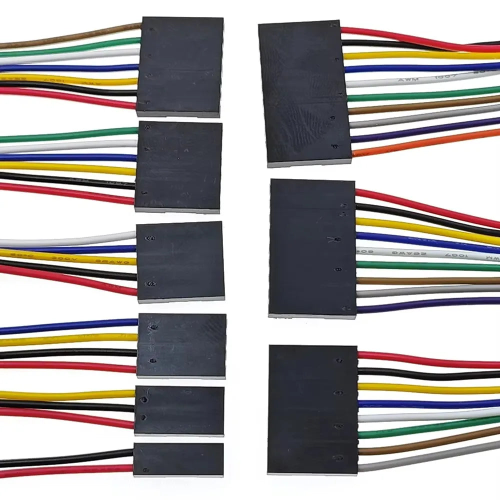 10PCS 2.54mm Dupont Line 2/3/4/5/6/7/8/9/10Pin Female Connector with Wire 10cm 20cm 30cm Single/Double Head Jumper Cable For PCB