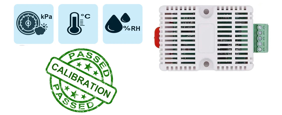 3-in-1 Atmospheric Temperature Humidity Barometric Pressure Sensor Transmitter Demo Set Range 0-120kPa FRS485 Modbus RTU