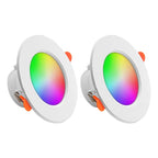 1-10PCS 10W Smart LED Downlight Bluetooth Ceiling Lamp RGB CCT Lamp APP Remote Control Color Changing Light for Google Alexa Hom