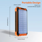 36000mAh Solar Power Bank 18W Wireless Charge With 4 Charging Heads LED Lamp Flashlight for Outdoor Battery Portable