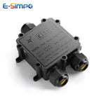 IP68 Y-Shape Underwater Waterproof  3Way 1IN2OUT 4-14mm Power Cord External LED Outdoor Light Lamp Wire Junction Box Connector
