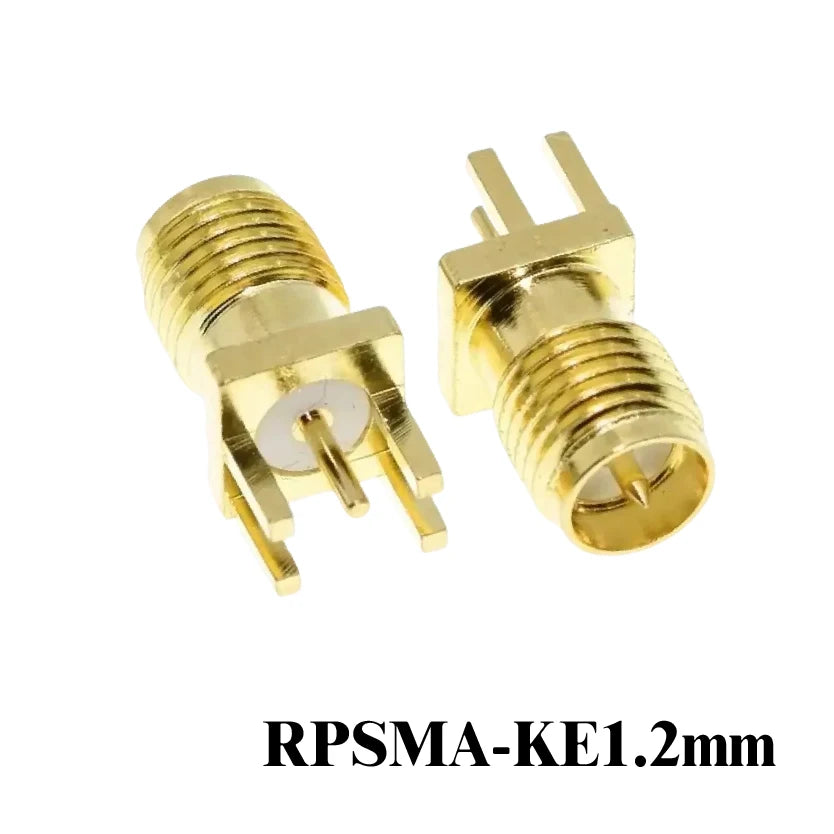 1.2mm Spacing Edge PCB Straight Right Angle Mount RF Copper Connector RPSMA-KE SMA-KE