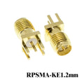 1.2mm Spacing Edge PCB Straight Right Angle Mount RF Copper Connector RPSMA-KE SMA-KE