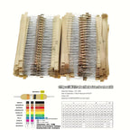 3120pcs 156 Values 1 -10M Ohm 1/4W 5% Carbon Film Resistors Assortment Kit Electronic Components