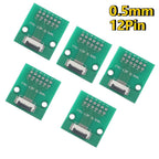 5PCS FPC FFC Connector 0.5mm Pitch Conversion Board SMT To 2.54mm 6P/8P/10P/12P/20P Flexible Cable Adapter Board