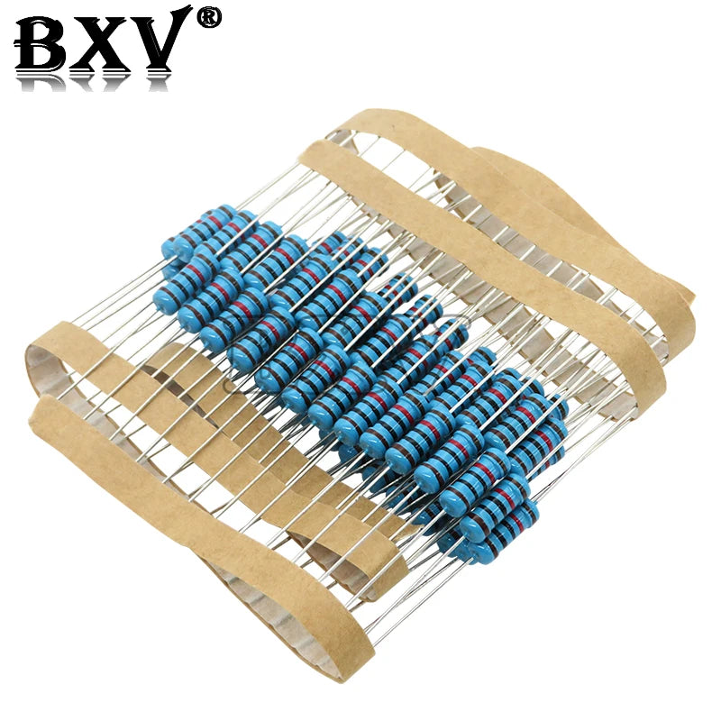20PCS 1W Metal Film Resistor 1% 1R ~ 1M 2R 10R 22R 47R 100R 330R 1K 4.7K 10K 22K 47K 100K 330K  470K 1 2 10 22 47 100 330 Ohm