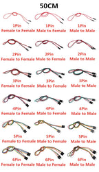 10PCS 2.54MM Pitch Wire Dupont Line Female to Female 1P2 3 4 5 6 Pin Dupont Cable Connector JUMPER CABLE WIRE FOR PCB 3D Printer
