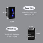 12V-24V Car Boat Led Switch Base ON OFF / ON OFF ON / Momentary for Carling ARB 4x4 Contura Rocker Switch Assembly- Base Only