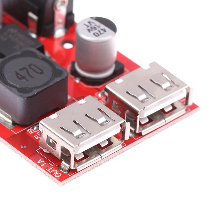 DC 9V 12V 24V 36V To 5V 3A Double USB Charge DC-DC Step-down Converter Car Charging Solar 3A Voltage Regulated Power Module