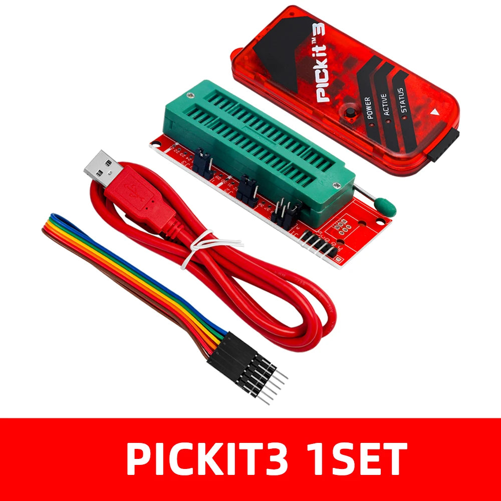 PICKIT3 PICKIT3.5 PICKIT 3 Programmer Offline Programming PIC Microcontroller Chip +PIC Programmer adapter seat