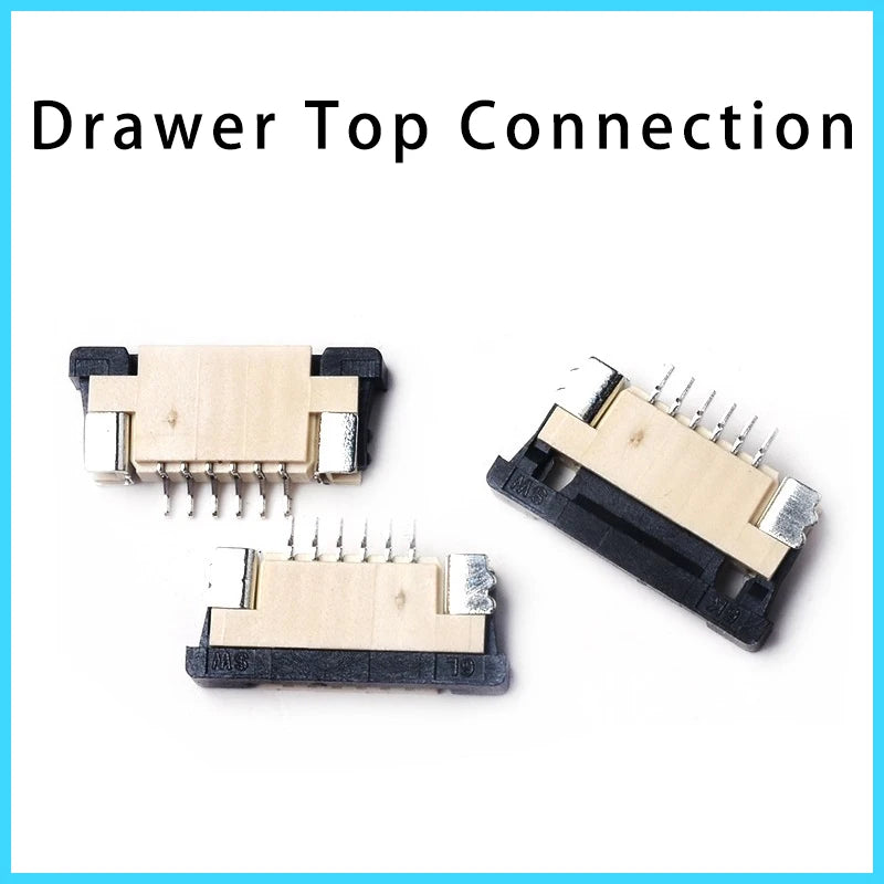 10pcs FPC FFC socket Connector 0.5mm 1mm Pitch Flat Cable Flip bottom connection 4/5/6/8/10/12/14/16/20/22/24/30/34/40/50P