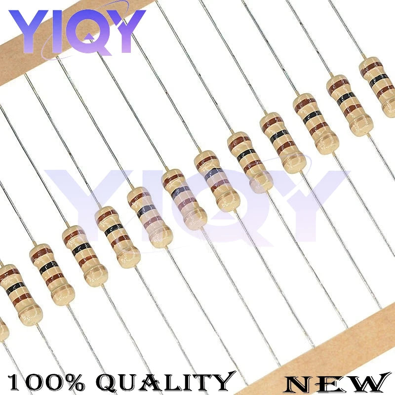 20PCS Carbon film resistor 1W 5% 0.1R-4.7M 10R 100R 220R 1K 1.5K 2.2K 4.7K 10K 22K 68K 100K 100 220 1K5 2K2 4K7 Ohm Resistance
