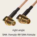 RG316 Cable SMA to SMA RP SMA Male Plug & Female Jack Right Angle Connector Coax Jumper Pigtail Cable