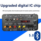 A73E-DC10-II 12V Home Karaoke Car Audio Subwoofer Amplifier Board Bluetooth With Display Outdoor US Plug