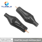 10PCS 5A Mini Copper Test Crocodile Clamp 28mm Flat-mouthed Dental Crocodile Clamp