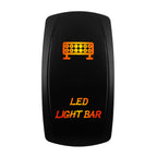 12V-24V Orange Led Rocker Switch Waterproof 20A Amber Light SPST DPDT Toggle Key for Car Boat ATV Camper Motorhome Auto Machine
