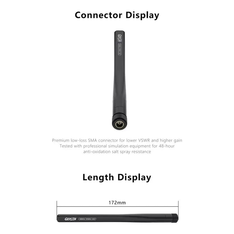 GEPRC 868Mhz 915Mhz 2.4G Tri-Band Stick Antenna 2.4Ghz High Frequency Long Range Freestyle Drone FPV RC Quadcopter DIY Parts