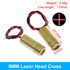 TZT 650nm 5mW 6MM 9MM 12MM Red Point / Line / Cross Laser Module Head Glass Lens Focusable Focus Adjustable Laser Head