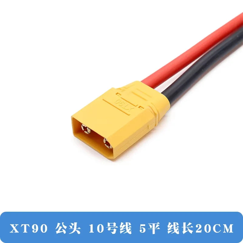 Xt90 Male and Female Connector Aircraft Model Lithium Battery Connector Xt90s Electrical Adjustment Gold-Plated Cable Plug