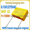 (10 pcs) 275VAC Polypropylene Film Capacitors X2 0.01 0.1 0.15 0.022 0.22 0.33 0.47 0.56 0.68 0.82 1μF 2.2μF Safety Capacitor