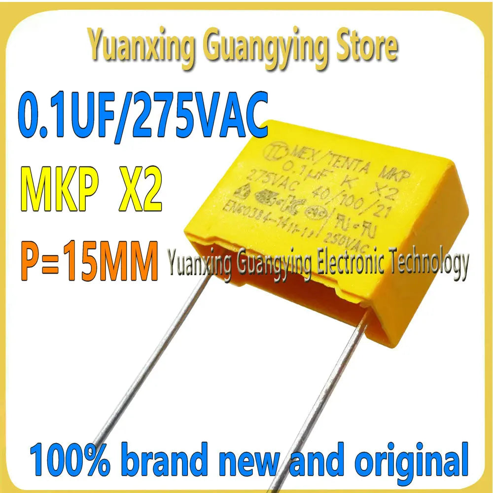 (10 pcs) 275VAC Polypropylene Film Capacitors X2 0.01 0.1 0.15 0.022 0.22 0.33 0.47 0.56 0.68 0.82 1μF 2.2μF Safety Capacitor