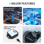 WitMotion WTVB01-BT50 Bluetooth 50m Multi-connected Vibration Sensor, 3-axis Vibration Displacement + Speed + Amplitude+Angle