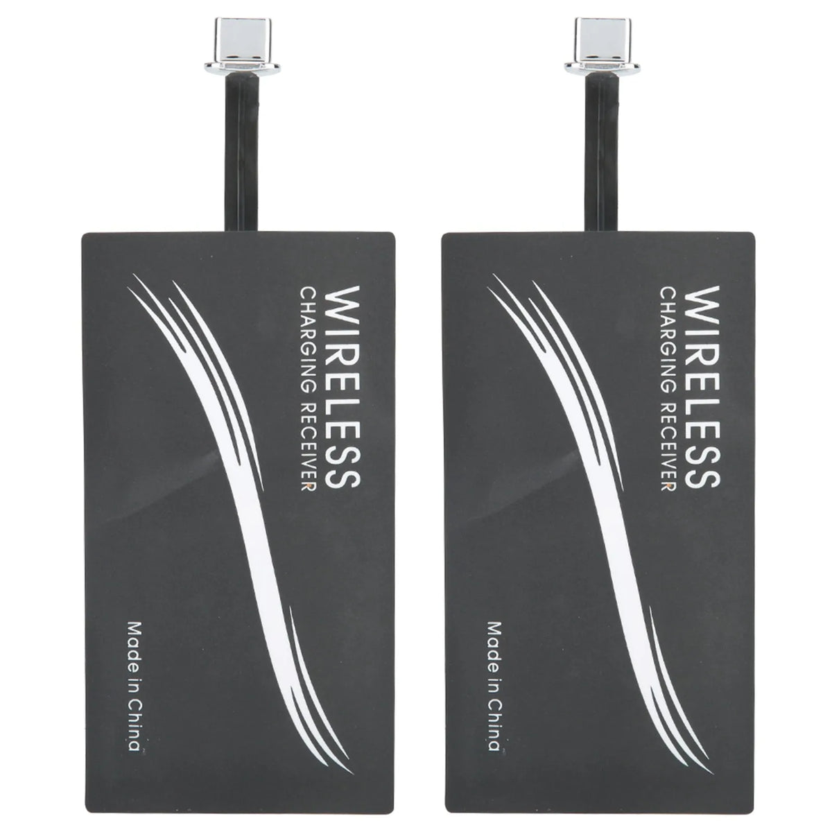 2PCS Universal Type‑C Wireless Charger Adapter Mobile Phone Sticker Charging Receiver