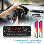 Kebidu 10W Digital Amplifier MP3 Decoder Board DC 5V Bluetooth 5.0 FM Support Microphone Car MP3 Player with Remote Controller