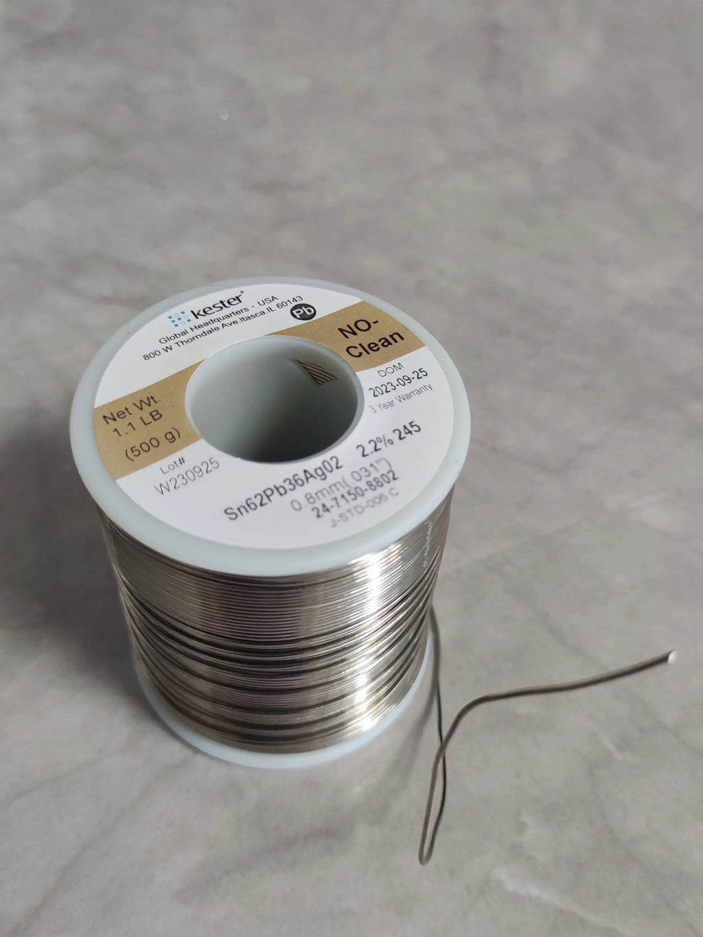 10 Meters Original imported Kester Sn62/PB36/AG2 0.8mm Low-Temperature Lead Containing Silver Solder Wire  Surpasses WBT