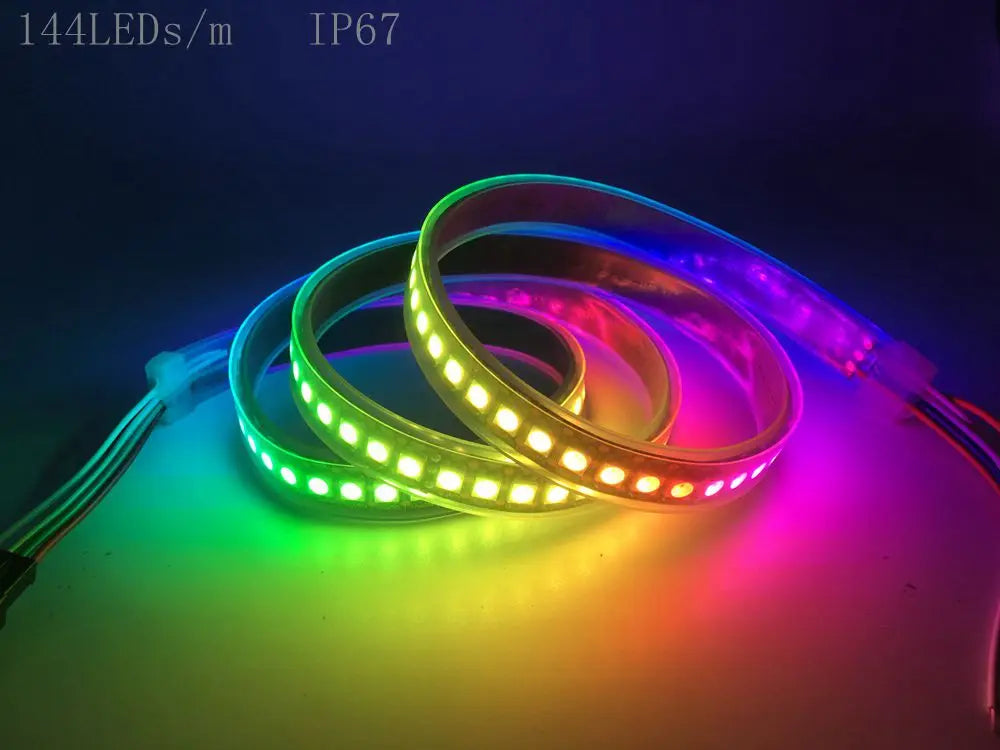 DC5V SK6812 RGBW(Similar WS2812B) 4 In 1 Led Strip 30/60/144 Leds/m Individual Addressable Led Light Black /White PCB IP30/65/67