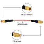 Wireless Modem Cable MCX Male to MMCX Female Straight Pigtail Adapter RG316 10cm/15cm/30cm/50cm Wholesale New
