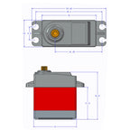 Digital Servo 20kg Waterproof Metal Gear High Torque 180/270/360 Angle For RC Car Remote Control Car Model Vehicle Toy TD-8120MG