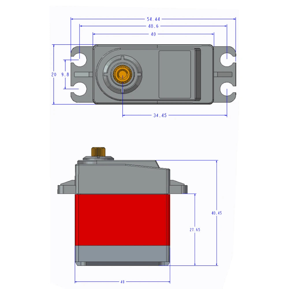 Digital Servo 20kg Waterproof Metal Gear High Torque 180/270/360 Angle For RC Car Remote Control Car Model Vehicle Toy TD-8120MG