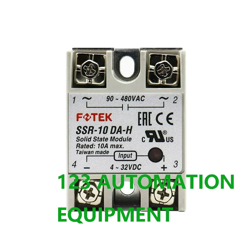 Authentic New FOTEK SSR-10DA 25DA 40DA 50DA 75DA SSR-10DA 25DA 40DA 50DA 75DA-H Solid State Relays Module 10A 25A 40A 50A 75A