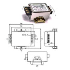 CW4L2-40A-S(005) Single-phase  220V  power filter AC EMI power supply anti-interfe CW4L2-40A-S