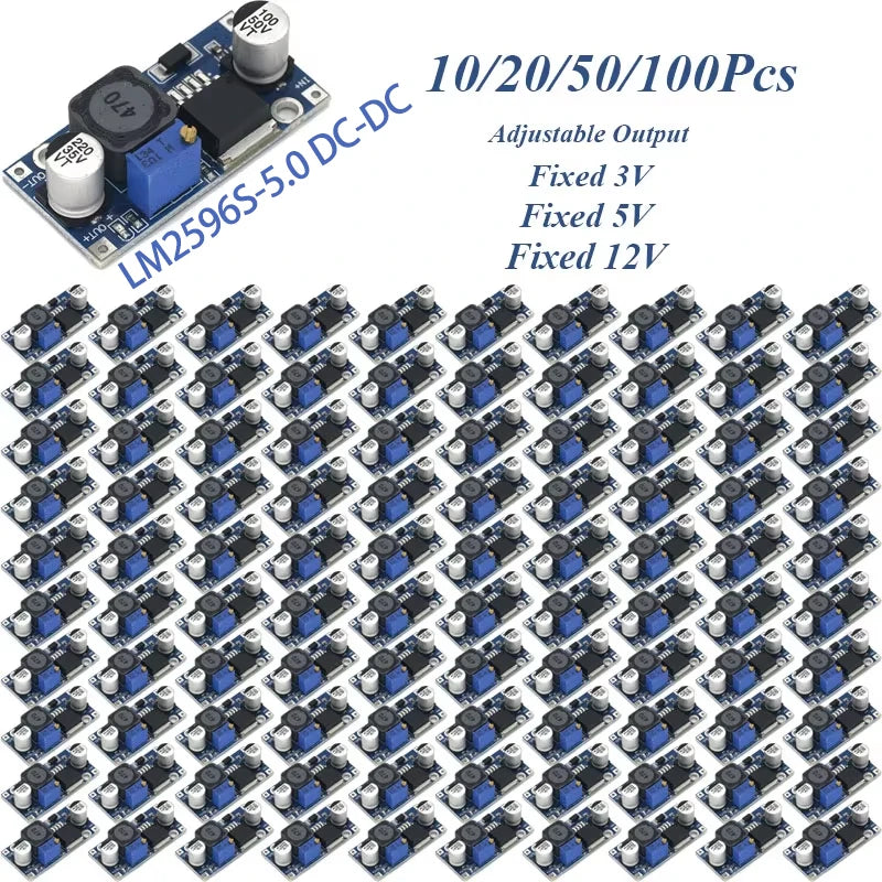 10/20/50/100Pcs LM2596S DC-DC Step Down Power Module BUCK 3A Adjustable Voltage Regulator Better Than LM2576