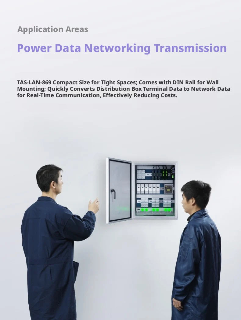 Serial to Ethernet Converter, RS485↔Ethernet, Modbus RTU/TCP Gateway, IP30, 5-36V DC, DIN Rail Mount